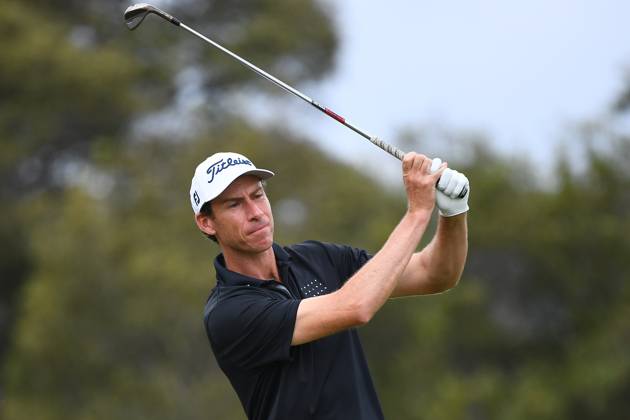 GOLF AUSTRALIAN PGA, Golf Herren Andrew Kelly plays a shot during round 3 of the 2023 Australian PGA Championship in Brisbane, Saturday, November 25, 2023. ( NO ARCHIVING, EDITORIAL USE ONLY, NO USE IN BOOKS WITHOUT CONSENT BRISBANE QUEENSLAND AUSTRALIA  Copyright: xJONOxSEARLEx 20231125001869447164