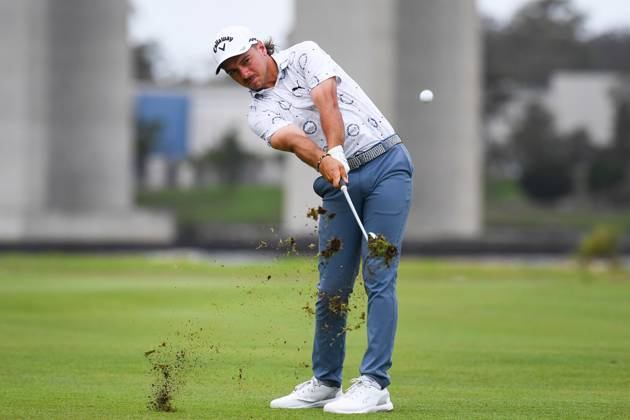 GOLF AUSTRALIAN PGA, Golf Herren David Micheluzzi plays a shot during round 3 of the 2023 Australian PGA Championship in Brisbane, Saturday, November 25, 2023. ( NO ARCHIVING, EDITORIAL USE ONLY, NO USE IN BOOKS WITHOUT CONSENT BRISBANE QUEENSLAND AUSTRALIA  Copyright: xJONOxSEARLEx 20231125001869447678