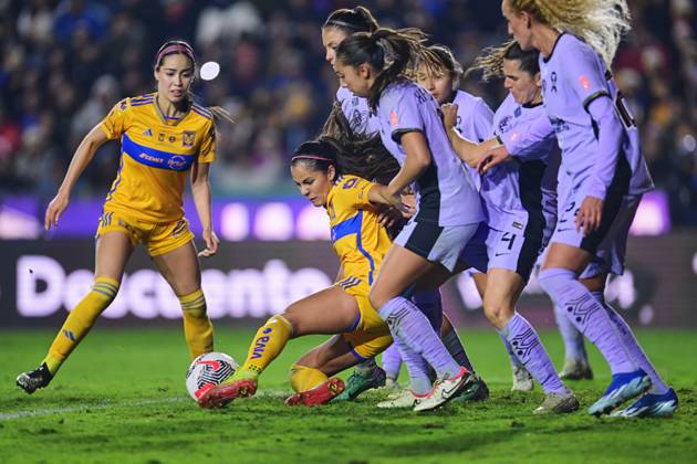 Fußball, Frauen, Club America - Tigres UANL RECORD DATE NOT STATED Liga MX Femenil Apertura 2023 Tigres UANL (3) 0-0 (0) America Final Vuelta during the game America vs Tigres UANL, corresponding to second leg match of great final the Torneo Apertura 2023 of the Liga BBVA MX Femenil, at Universitario Stadium, on November 27, 2023. MONTERREY NUEVO LEON MEXICO Copyright: xJorgexMartinezx 20231127213624_LMXF_A23_FV_UANL_AME_371