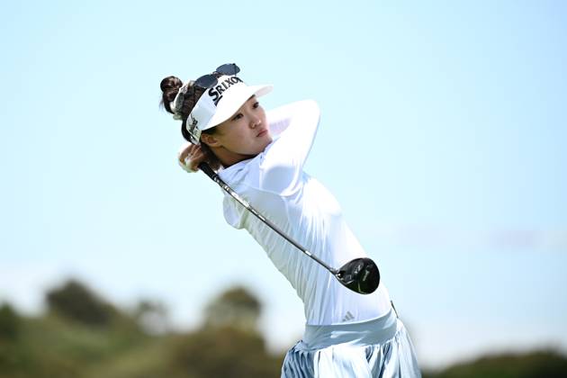 GOLF AUSTRALIAN OPEN, Grace Kim of Australia plays a shot from the tee during the Pro-Am ahead of the Australian Open 2023 at the Lakes Golf Club in Sydney, Wednesday, November 29, 2023. ( NO ARCHIVING, EDITORIAL USE ONLY, NO USE IN BOOKS WITHOUT CONSENT SYDNEY NEW SOUTH WALES AUSTRALIA  Copyright: xDANxHIMBRECHTSx 20231129001871292404
