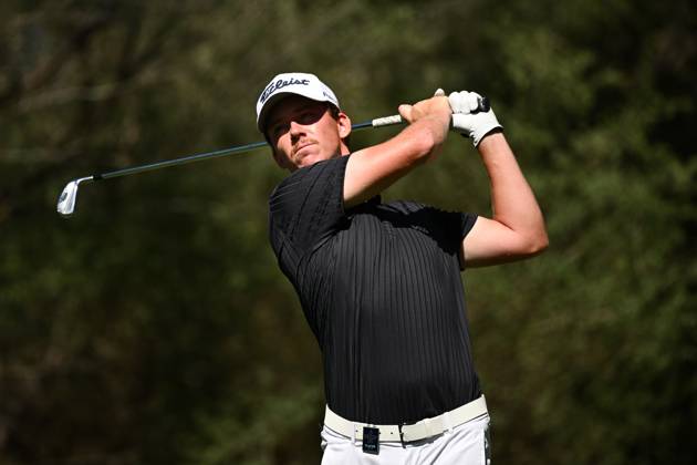 GOLF AUSTRALIAN OPEN, Daniel Hillier of New Zealand plays a shot from the 16th tee during Round 2 of the Australian Open 2023 at the Lakes Golf Club in Sydney, Friday, December 1, 2023. ( NO ARCHIVING, EDITORIAL USE ONLY, NO USE IN BOOKS WITHOUT CONSENT SYDNEY NEW SOUTH WALES AUSTRALIA  Copyright: xDANxHIMBRECHTSx 20231201001872146670