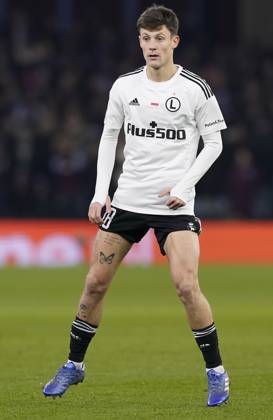 Birmingham, England, 30th November 2023. Marc Gual of Legia Warsaw during the UEFA Europa Conference League match at Villa Park, Birmingham. Picture credit should read: Andrew Yates Sportimage EDITORIAL USE ONLY. No use with unauthorised audio, video, data, fixture lists, club league logos or live services. Online in-match use limited to 120 images, no video emulation. No use in betting, games or single club league player publications. SPI-2764-0050