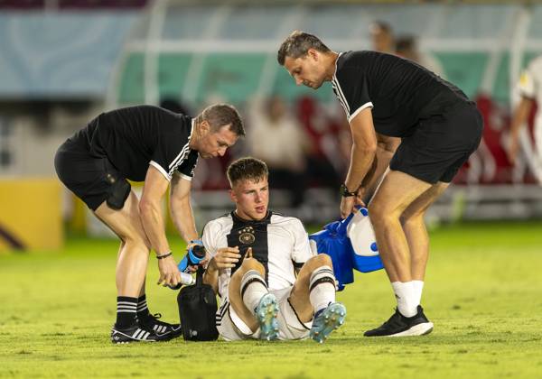 02 12 2023, Football U 17 World Cup 2023, Final Germany France, at Manahan Stadium Surakarta Finn Jeltsch Germany on the ground