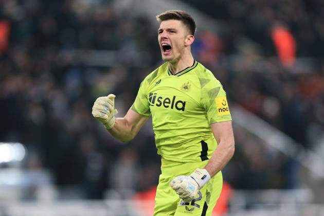 Newcastle United - Manchester United 2. Dezember 2023, Newcastle Premier League Fußball Newcastle United - Manchester United Newcastle United Torwart Nick Pope feiert das erste Tor Foto von Daniel Chesterton Newcastle UK Copyright: xDanielxChestertonxOffside