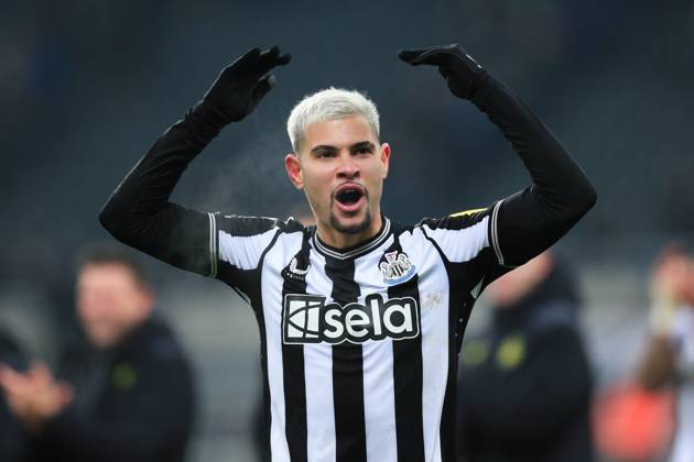 Newcastle United gegen Manchester United 2. Dezember 2023, Newcastle Premier League Fußball Newcastle United gegen Manchester United Bruno Guimaraes von Newcastle United feiert den Sieg Foto von Daniel Chesterton Newcastle UK Copyright: xDanielxChestertonxOffside
