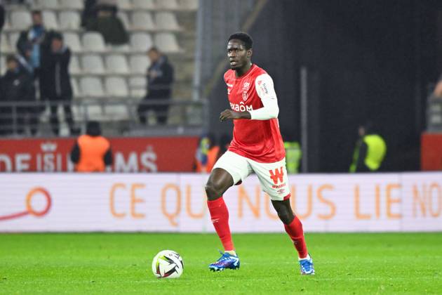 Joseph Okumu ( 2 - Reims ) during the Ligue 1 match between Reims and Havre AC at Stade Auguste Delaune on December 20, 2023 in Reims, France. ( Photo by federico pestellini panoramic ) - FOOTBALL : Reims vs Le Havre - Ligue 1 - 20 12 2023 FedericoPestellini Panoramic