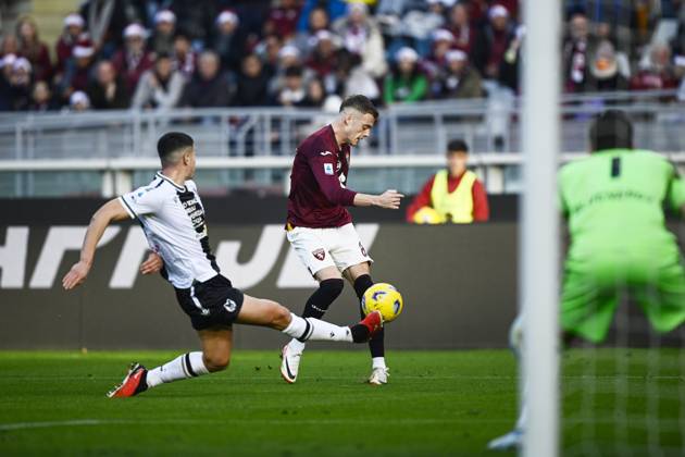 Foto Fabio Ferrari LaPresse 23 Dicembre 2023 - Torino, Italia - calcio -ESCLUSIVA TORINO FC- Torino Fc vs Udinese - Campionato italiano di calcio Serie A TIM 2023 2024 - Stadio Olimpico Grande Torino.Nella foto: Ivan Ilic (Torino FC); December 23, 2023 Turin, Italy - sport, calcio -EXCLUSIVE TORINO FC- Torino Fc vs Udinese - Italian Serie A Football Championship 2023 2024 -Olimpico Grande Torino Stadium.In the pic:Ivan Ilic (Torino FC); Copyright: xFabioxFerrari LaPressex