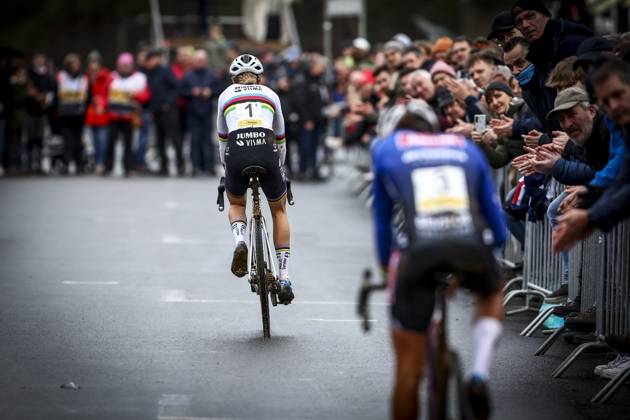 Dutch Fem Van Empel pictured after the women elite race at the cyclocross cycling event in Heusden-Zolder, the stage 6 8 in the Superprestige competition, Wednesday 27 December 2023. DAVIDxPINTENS x83228968x