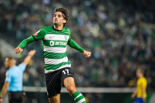 January 5, 2024, Lisbon, Portugal: Francisco Trincao of Sporting CP celebrates the goal during the Liga Portugal Betclic match between Sporting CP and Estoril Praia at Estadio Jose Alvalade. Lisbon Portugal - ZUMAs197 20240105_aaa_s197_241 Copyright: xHenriquexCasinhasx