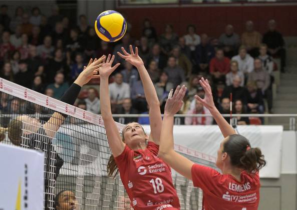 Volleyball, Women, VBL, Dresdner SC - Rote Raben Vilsbiburg