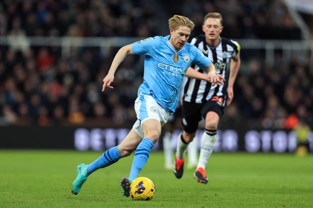 Fußball Premier League Newcastle United gegen Manchester City 13. Januar 2024 Premier League Newcastle United gegen Manchester City Kevin De Bruyne von Manchester City Foto Simon Stacpoole Abseits Newcastle upon Tyne UK  Copyright: xSimonxStacpoolexOffside
