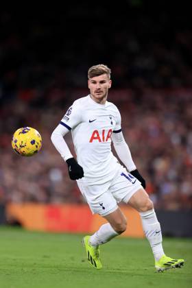 Manchester United gegen Tottenham Hotspur 14. Januar 2024 Premier League Manchester United gegen Tottenham Hotspur Timo Werner von Tottenham Hotspur Foto Simon Stacpoole Abseits Manchester UK Copyright: xSimonxStacpoolexOffside