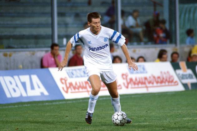 CHRIS WADDLE, Olympique Marseille, Ligue 1, 1990-91, Azione, Action, Single shot Ligue 1 1990-91 OLYMPIQUE MARSIGLIA