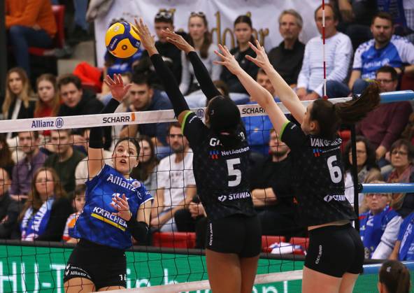 Volleyball, Women, VBL, Allianz MTV Stuttgart - Ladies in Black Aachen