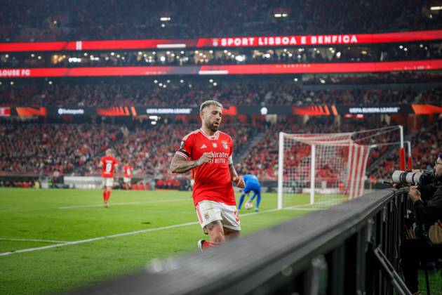Nicolas Otamendi during UEFA Europa League 23 24 game between SL Benfica and Toulouse FC at Estadio Da Luz, Lisbon, Portugal. (Maciej Rogowski) Lisbon Estadio Da Luz Portugal Copyright: xMaciejxRogowskix slbtoulousefull-105