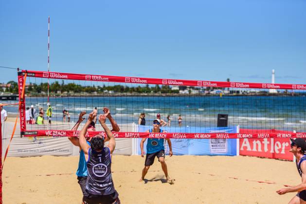 Beach volleyball, Vic Open Beach in St Kilda Beach