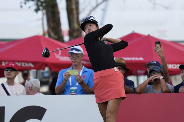 Honda LPGA, Golf Damen Thailand 2024 Grace Kim of Australia is playing her tee shot during the first round of the Honda LPGA Thailand 2024 at Siam Country Club Old Course in Chonburi, Thailand, on February 22, 2024. Chonburi Thailand  Copyright: xVachiraxVachirax originalFilename:kalong-notitle240222_npeId.jpg