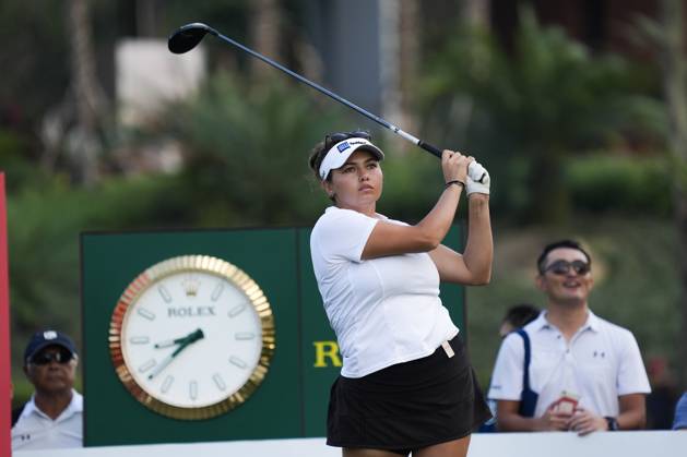 Honda LPGA, Golf Damen Thailand 2024 Alexa Pano from the USA is playing her tee shot during the first round of the Honda LPGA Thailand 2024 at Siam Country Club Old Course in Chonburi, Thailand, on February 22, 2024. Chonburi Thailand  Copyright: xVachiraxVachirax originalFilename:kalong-notitle240222_npVja.jpg