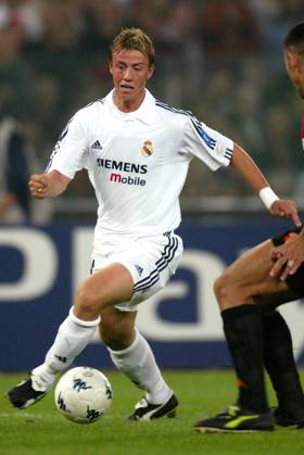 Onderwerp Subject: Real Madrid Champions League Club Team Country: Real Madrid Seizoen Season: 2002 2003 FOTO PHOTO: Real Madrid s GUTI ROME ITA Content not available for redistribution in The Netherlands directly or indirectly through any third parties. Copyright: xBSRxAgencyx 02190917362C6207