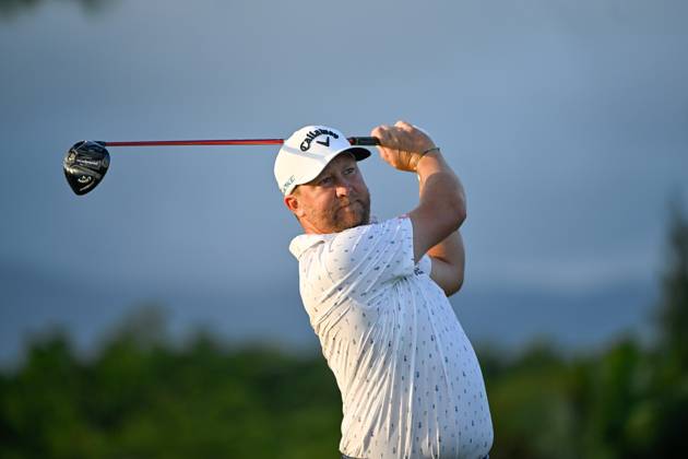 RIO GRANDE, PR - MARCH 07: Brice Garnett (USA) watches his tee shot on 12 during Rd1 of the Puerto Rico Open at Grand Reserve Country Club (Old) on March 7, 2024, in Rio Grande, Puerto Rico. (Photo by Ken Murray Icon Sportswire) GOLF: MAR 07 PGA, Golf Herren Puerto Rico Open EDITORIAL USE ONLY Icon240307001