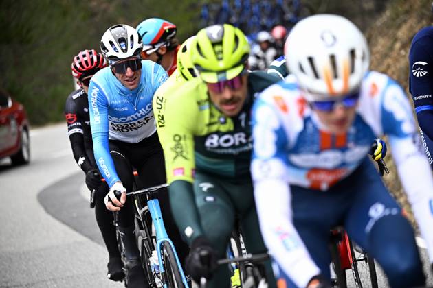 French Bruno Armirail of Decathlon Ag2r La Mondiale Team pictured in action during the sixth stage of the Paris-Nice eight days cycling stage race, 198,2km from Sisteron to La Colle-sur-Loup, France, Friday 08 March 2024. JASPERxJACOBS x88656063x