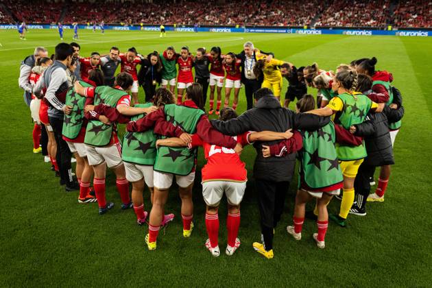 Lisbon, Portugal, March 19 2024: SL Benfica team before the UEFA Womens Champions League game between SL Benfica and Olympique Lyonnais at Estadio do Lisboa e Benfica in Lisbon, Portugal. (Pedro Porru SPP) Copyright: xPedroxPorrux xSPPx spp-en-PePoSp-HE5A3608