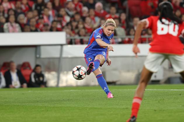 Lisbon, Portugal, Tuesday 19 March 2024 UEFA Women s Champions League 2023 24 1 4 Final SL Benfica Olympique Lyon, goal EugÃ nie Le Sommer Olympique Lyon Copyright: JoaquimxFerreira