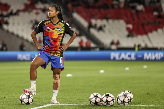 Lisbon, Portugal, March 19th 2024: Alice Sombath (18 Olympique Lyonnais) in action during warm up in the UEFA Women?s Champions League game between SL Benfica v Olympique Lyonnais at Estadio da Luz in Lisbon, Portugal (Joao Bravo SPP) Copyright: xJoaoxBravo SPPx spp-en-JoBr-joaobravo190324-0582