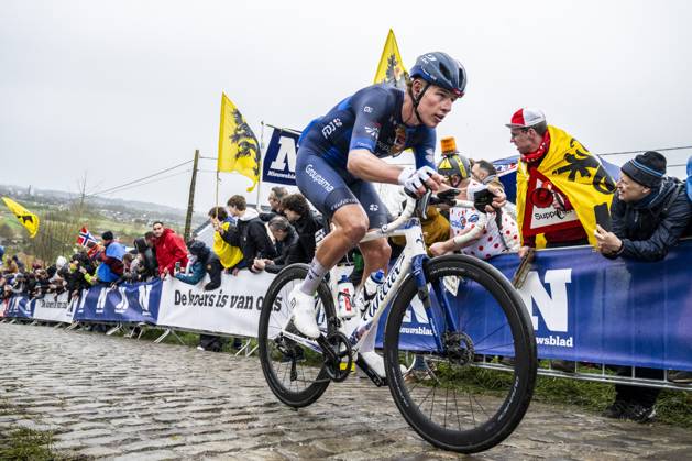 Swiss Stefan Kung of Groupama-FDJ pictured at the Paterberg during the men s race of the Ronde van Vlaanderen Tour des Flandres Tour of Flanders one day cycling event, 270,8km from Antwerp to Oudenaarde, Sunday 31 March 2024. TOM GOYVAERTS TomxGoyvaerts x90172132x