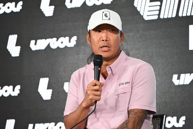 Anthony Kim Delivers Remarks On Injuries, Addiction, Hiatus And Return To Golf In Miami - 04 Apr 2024 Anthony Kim delivers remarks and answers questions from members of the media on his struggles with battling injuries and addiction, taking a 12-year hiatus and returning to professional Golf at Trump National Doral in Miami. Miami United States Copyright: xKylexMazzax xSOPAxImagesx KMZ_5421