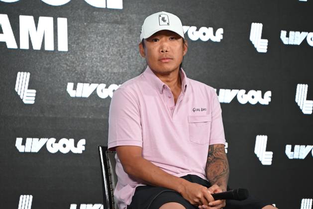 Anthony Kim Delivers Remarks On Injuries, Addiction, Hiatus And Return To Golf In Miami - 04 Apr 2024 Anthony Kim delivers remarks and answers questions from members of the media on his struggles with battling injuries and addiction, taking a 12-year hiatus and returning to professional Golf at Trump National Doral in Miami. Miami United States Copyright: xKylexMazzax xSOPAxImagesx KMZ_5469