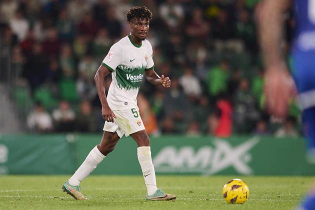 LaLiga Hypermotion, Elche CF v Real Oviedo ELCHE, SPAIN - APRIL 5: John Donald Chetauya Centre-Back of Elche CF in action during the LaLiga Hypermotion match between Elche CF and Real Oviedo at Manuel Martinez Valero Stadium, on April 5, 2024 in Elche, Spain. (Photo By Francisco Macia Photo Players Images) Elche Estadio Manuel Martinez Valero Alicante Spain Copyright: xFranciscoxMacia PhotoxPlayersxImagesx