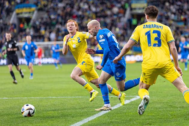 WROCLAW 26.03.2024 FINALOWY MECZ BARAZOWY ELIMINACJE DO MISTRZOSTW EUROPY 2024: UKRAINA - ISLANDIA --- UEFA EURO, EM, Europameisterschaft,Fussball 2024 QUALIFICATION FINAL PLAY-OFF MATCH IN WROCLAW: UKRAINE - ISLAND nz JON DAGUR THORSTEINSSON FOT. ERNEST KOLODZIEJ 400mm.pl NEWSPIX.PL --- Newspix.pl 20240326_KOL1610