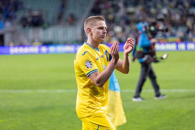 WROCLAW 26.03.2024 FINALOWY MECZ BARAZOWY ELIMINACJE DO MISTRZOSTW EUROPY 2024: UKRAINA - ISLANDIA --- UEFA EURO, EM, Europameisterschaft,Fussball 2024 QUALIFICATION FINAL PLAY-OFF MATCH IN WROCLAW: UKRAINE - ISLAND nz OLEKSANDR ZINCHENKO FOT. ERNEST KOLODZIEJ 400mm.pl NEWSPIX.PL --- Newspix.pl 20240326_KOL1861
