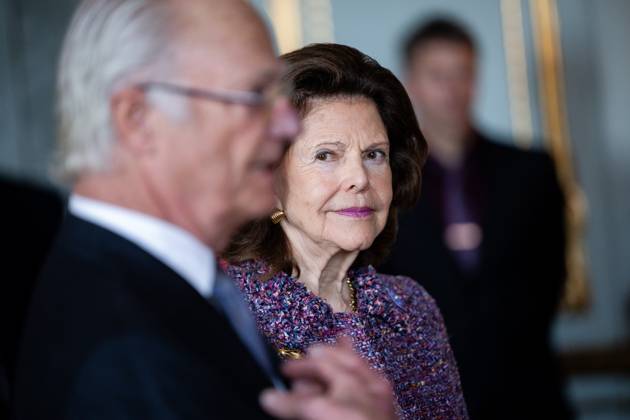 240409 King Carl Gustaf and Queen Silvia after the presentation of HM The Kings medal for services to Swedish sport on April 9, 2024 in Stockholm.  Copyright: SIMONxHASTEGARD BB240409SH031