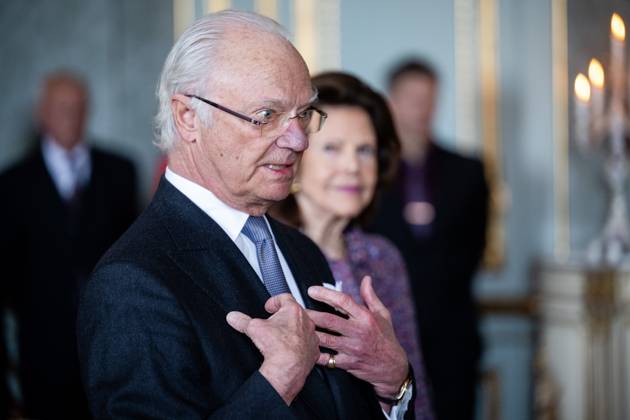 240409 King Carl Gustaf and Queen Silvia after the presentation of HM The Kings medal for services to Swedish sport on April 9, 2024 in Stockholm.  Copyright: SIMONxHASTEGARD BB240409SH030