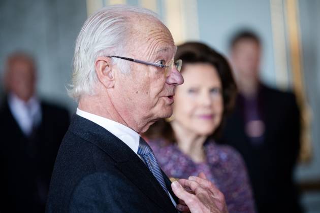 240409 King Carl Gustaf and Queen Silvia after the presentation of HM The Kings medal for services to Swedish sport on April 9, 2024 in Stockholm.  Copyright: SIMONxHASTEGARD BB240409SH033
