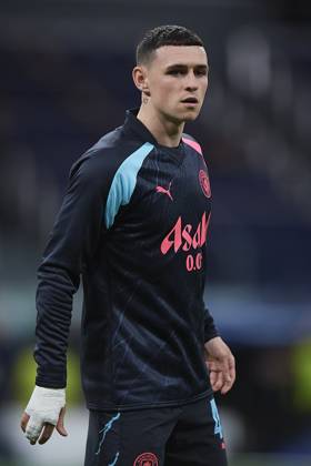 2024-04-09 Real Madrid CF v Manchester City - Quarter-final First Leg - UEFA Champions League 2023 24 MADRID, SPAIN - APRIL 9: Phil Foden of Manchester City during the Quarter-final First Leg - UEFA Champions League match between Real Madrid CF and Manchester City at Estadio Santiago Bernabeu on April 9, 2024 in Madrid, Spain. (Photo by Pablo Morano BSR Agency) Madrid Spain Content not available for redistribution in The Netherlands directly or indirectly through any third parties. Copyright: xBSRxAgencyx