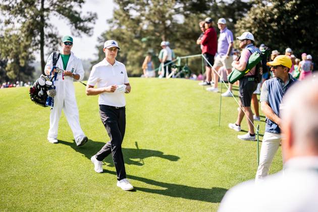 240410 Ludvig Aberg of Sweden during a practice round prior to the 2024 Masters Golf Tournament on April 10, 2024 in Augusta Photo Petter Arvidson BILDBYRAN kod PA PA0791 bbeng golf masters the masters Augusta us masters sverige  Copyright: PETTERxARVIDSON BB240410PA001