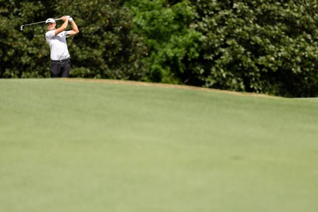 240410 Ludvig Aberg of Sweden during a practice round prior to the 2024 Masters Golf Tournament on April 10, 2024 in Augusta Photo Petter Arvidson BILDBYRAN kod PA PA0791 bbeng golf masters the masters Augusta us masters sverige  Copyright: PETTERxARVIDSON BB240410PA024