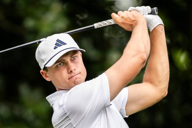 240410 Ludvig Aberg of Sweden during a practice round prior to the 2024 Masters Golf Tournament on April 10, 2024 in Augusta Photo Petter Arvidson BILDBYRAN kod PA PA0791 bbeng golf masters the masters Augusta us masters sverige  Copyright: PETTERxARVIDSON BB240410PA105