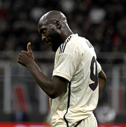 Foto IPP Paolo Bona Milano 11 04 2024 UEFA Europa League di Calcio stagione 2023 2024 partita Milan-Roma Nella foto Romelu Lukaku Italy Photo Press Worldwide Copyright italy Italy ITALY Copyright: xR4924_italyphotopressx