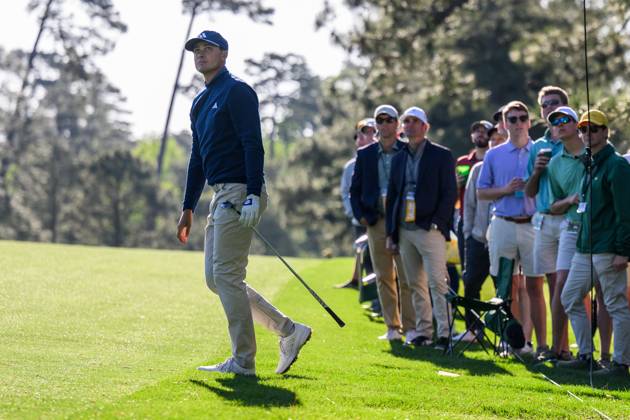 240412 Ludvig Aberg of Sweden during the second round of the 2024 Masters Golf Tournament on April 12, 2024 in Augusta Photo Petter Arvidson BILDBYRAN kod PA PA0793 bbeng golf masters the masters augusta us masters  Copyright: PETTERxARVIDSON BB240412PA011