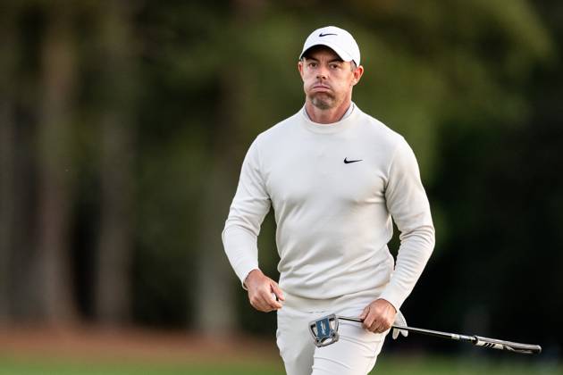 240412 Rory McIlroy of Northern Ireland looks dejected on the 18th green during the second round of the 2024 Masters Golf Tournament on April 12, 2024 in Augusta Photo Petter Arvidson BILDBYRAN kod PA PA0793 bbeng golf masters the masters Augusta us masters depp  Copyright: PETTERxARVIDSON BB240412PA089