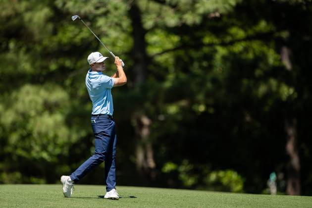 240413 Ludvig Aberg of Sweden during the third round of the 2024 Masters Golf Tournament on April 13, 2024 in Augusta Photo Petter Arvidson BILDBYRAN kod PA PA0794 bbeng golf masters the masters augusta us masters  Copyright: PETTERxARVIDSON BB240413PA009