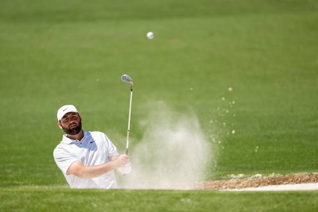 240413 Scottie Scheffler of the United States during the third round of the 2024 Masters Golf Tournament on April 13, 2024 in Augusta Photo Petter Arvidson BILDBYRAN kod PA PA0794 bbeng golf masters the masters augusta us masters  Copyright: PETTERxARVIDSON BB240413PA025