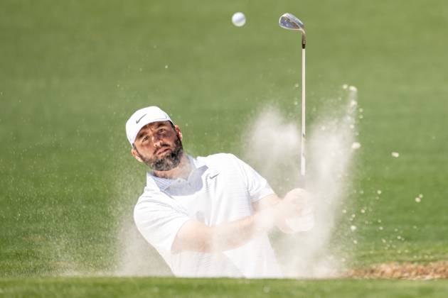 240413 Scottie Scheffler of the United States during the third round of the 2024 Masters Golf Tournament on April 13, 2024 in Augusta Photo Petter Arvidson BILDBYRAN kod PA PA0794 bbeng golf masters the masters Augusta us masters  Copyright: PETTERxARVIDSON BB240413PA112