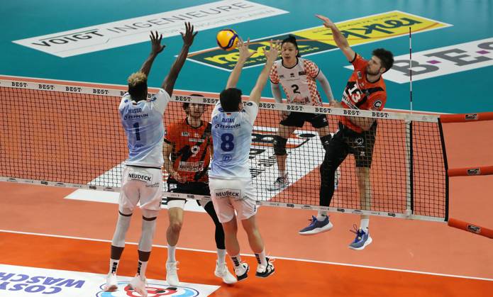 Volleyball, VBL, Final 1, BR Recycling Volleys Berlin - VfB Friedrichshafen