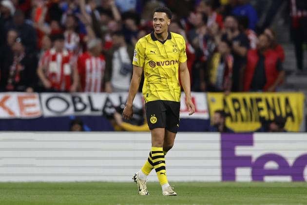 Felix Nmecha (Borussia Dortmund) looks on, UEFA Champions League 2023 24 - Quarter-final First Leg, Atletico Madrid vs Borussia Dortmund, Civitas Metropolitano Stadium, April 10, 2024, Madrid, Spain.