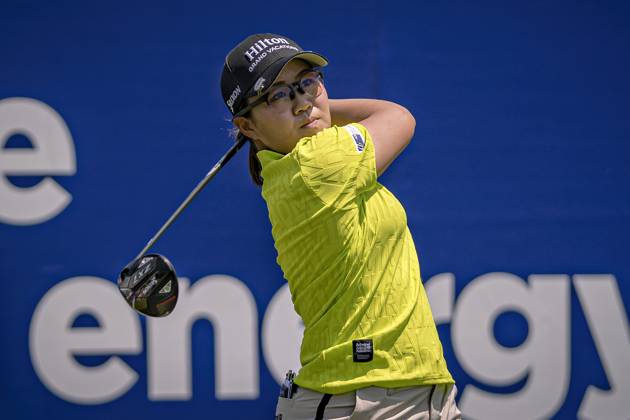 April 18, 2024, The Woodlands, Texas, USA: NASA HATAOKA tees off at the 10th hole during round 1 of The Chevron Championship at The Club at Carlton Woods on April 18, 2024, in The Woodlands, Texas. The Woodlands USA - ZUMAp213 20240418_znp_p213_032 Copyright: xLynnxPenningtonx
